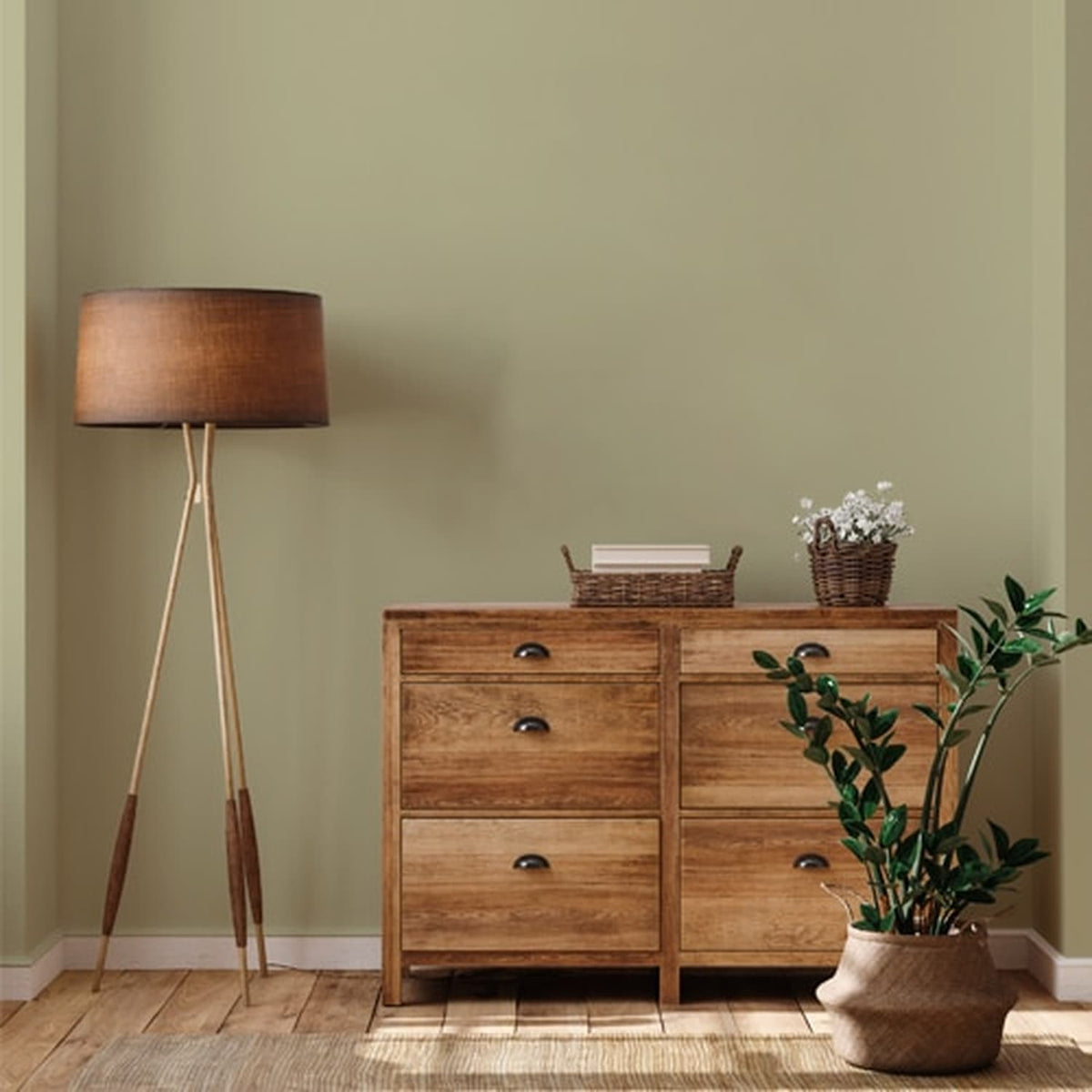 pintura verde pared